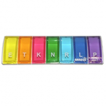 Medication dosage box 7-days rainbow